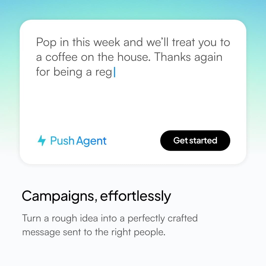 Campaigns feature – manage and send loyalty campaigns to customers